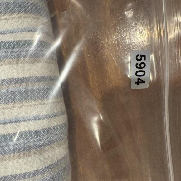 Rewash Pants Womens Medium Blue White Striped Linen Blend Smocked Waist Wide Leg - Picture 14 of 14